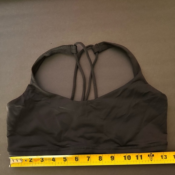 Lululemon Black Sports Bra with Strappy Back Design - Picture 1 of 2